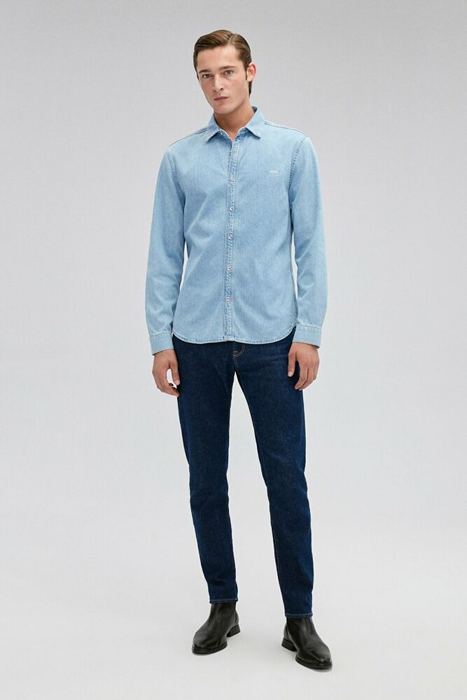 Mavi Roy Lt Blue Lux Black Nights Erkek Jean Gömlek 0210496-83856 - 2