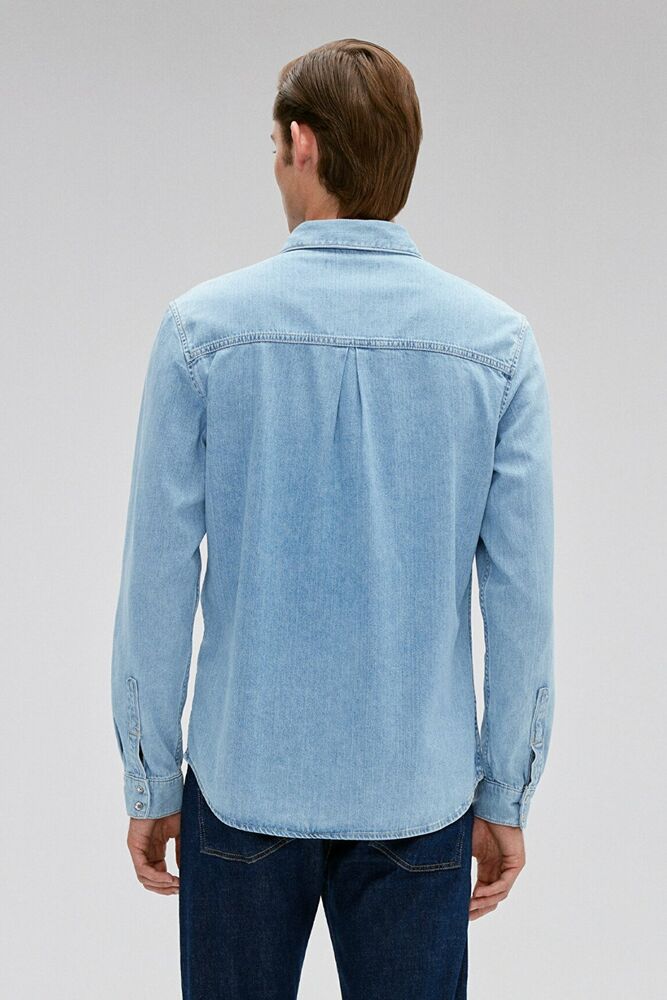Mavi Roy Lt Blue Lux Black Nights Erkek Jean Gömlek 0210496-83856 - 3