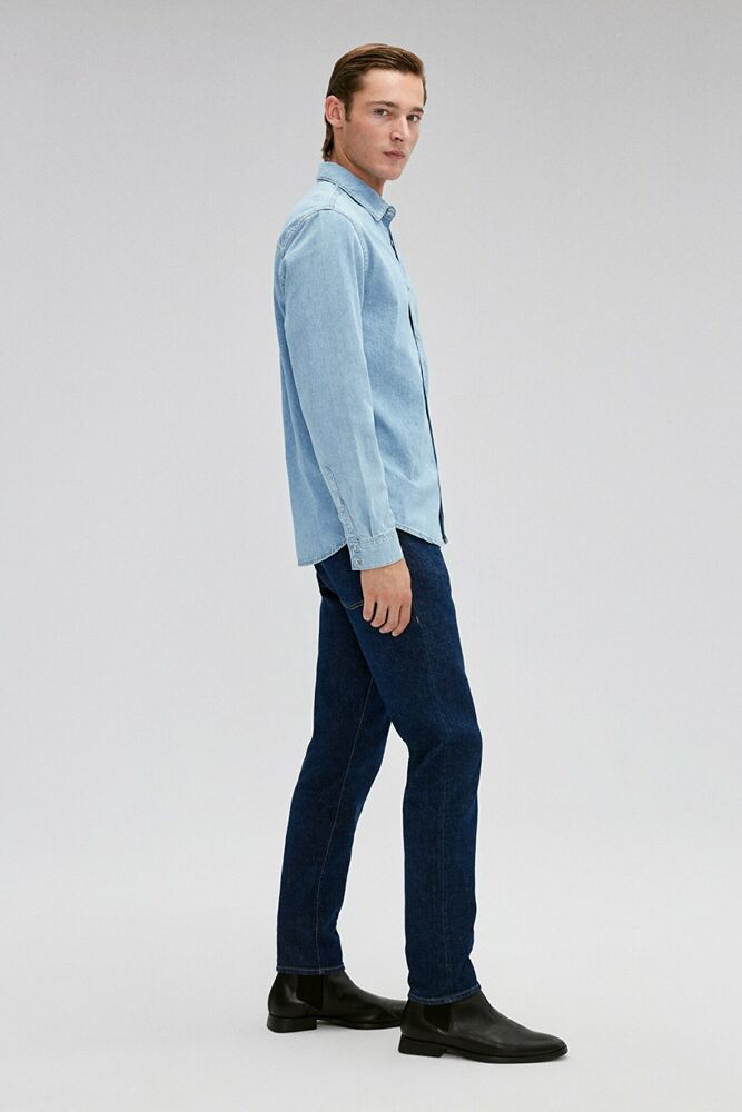 Mavi Roy Lt Blue Lux Black Nights Erkek Jean Gömlek 0210496-83856 - 4