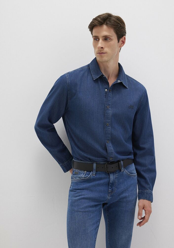 Mavi Roy Lux Black Koyu Indigo Mavisi Jean Gömlek 0210496-90767 - 1
