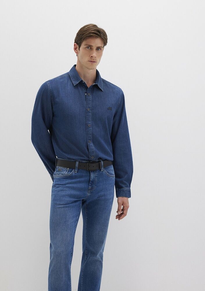 Mavi Roy Lux Black Koyu Indigo Mavisi Jean Gömlek 0210496-90767 - 2