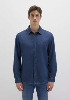 Mavi Roy Lux Black Koyu Indigo Mavisi Jean Gömlek 0210496-90767 - 3