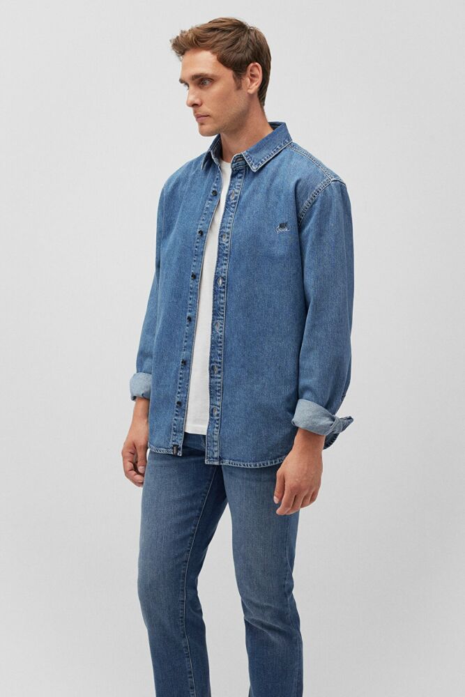 Mavi Roy Vintage Blue Lux Black Erkek Jean Gömlek 0210496-87937 - 2