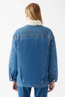 Mavi Sandy Mid Sherpa Gold Icon Kadın Jean Ceket 110908-80666 - 4