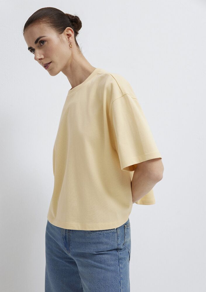 Mavi Sarı Basic Oversize Kadın Tişört 1614179-70027