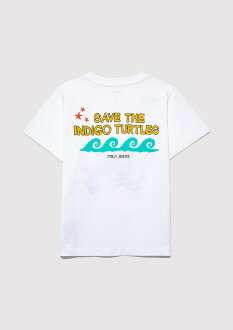 Mavi Save The Indigo Turtles Beyaz Çocuk Tişört 7610377-620 - 5