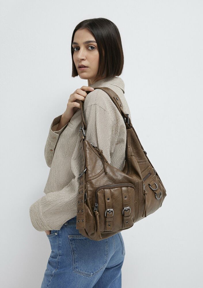 Mavi Shoulder Kahverengi Kadın Çanta 1913730-26823