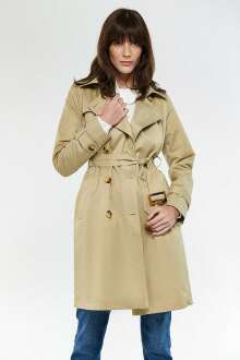 Mavi Sıcak Kum Kadın Trenç Mont 110879-33270 - Mavi (1)