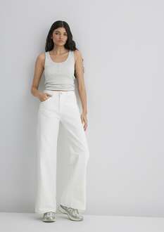 Mavi Siena Iconic Gölgeli Indigo Mavisi Wide Leg Yüksek Bel Geniş Paça Kadın Jean Pantolon 1010763-89723 - 1