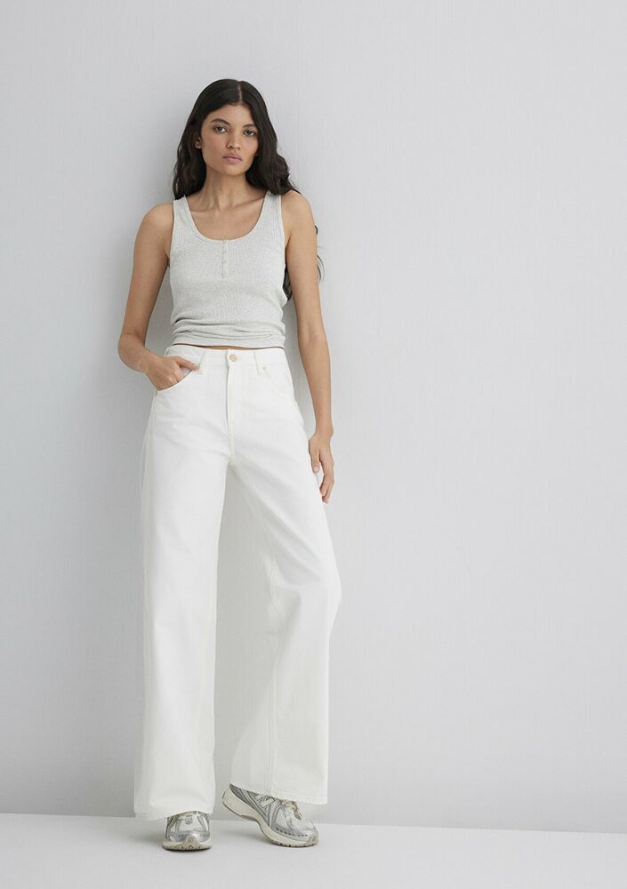 Mavi Siena Iconic Gölgeli Indigo Mavisi Wide Leg Yüksek Bel Geniş Paça Kadın Jean Pantolon 1010763-89723 - 1