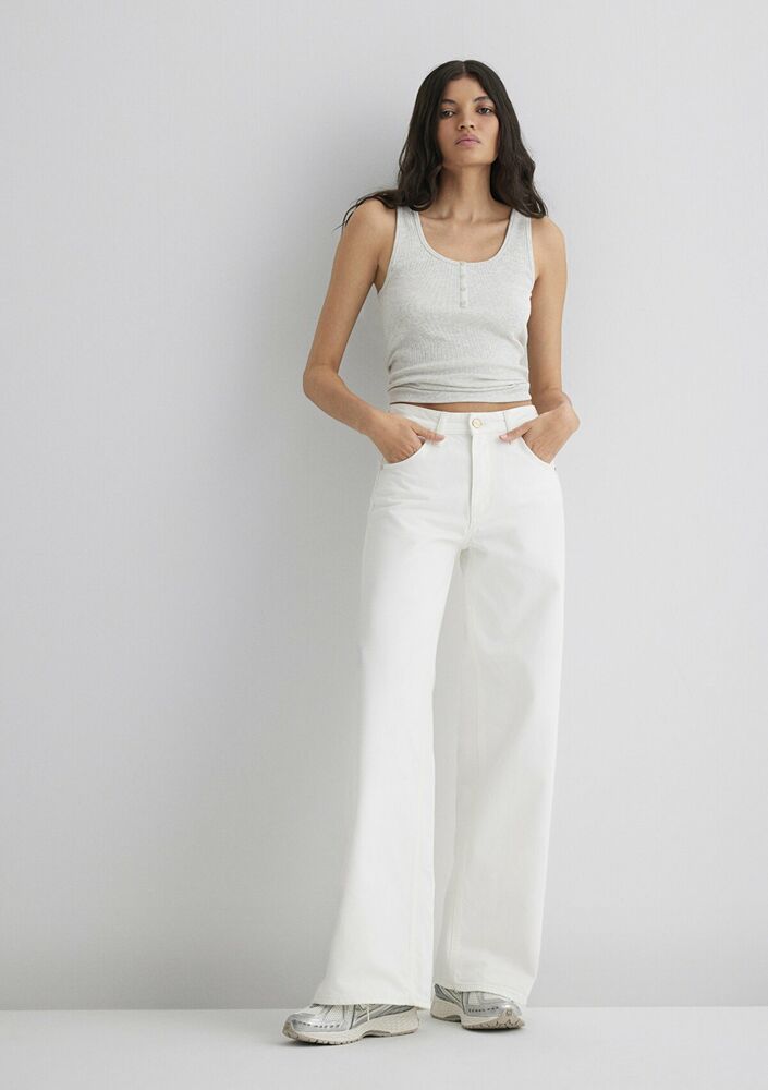 Mavi Siena Iconic Gölgeli Indigo Mavisi Wide Leg Yüksek Bel Geniş Paça Kadın Jean Pantolon 1010763-89723 - 2