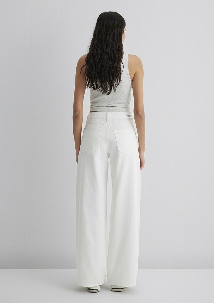 Mavi Siena Iconic Gölgeli Indigo Mavisi Wide Leg Yüksek Bel Geniş Paça Kadın Jean Pantolon 1010763-89723 - 4