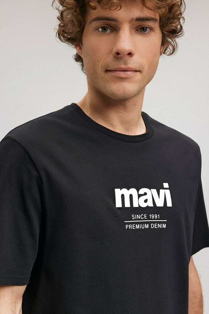 Mavi Since 1991 Baskılı Siyah Erkek Tişört 066849-900 - 5