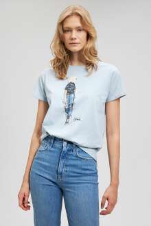 Mavi Sis Mavi Kadın Tişört 1610222-70816 - Mavi (1)