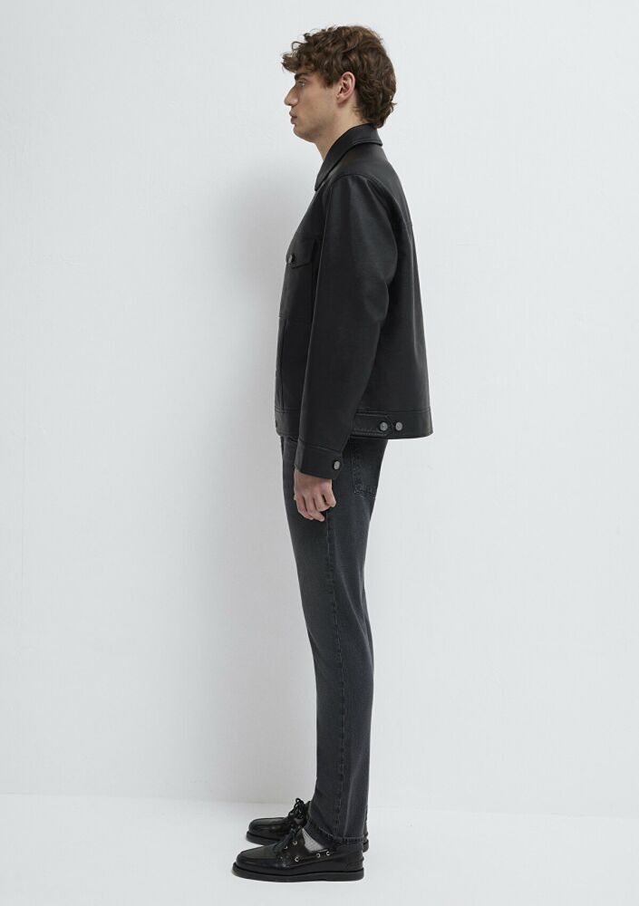 Mavi Siyah Cepli Erkek Ceket 0110798-71379 - 4