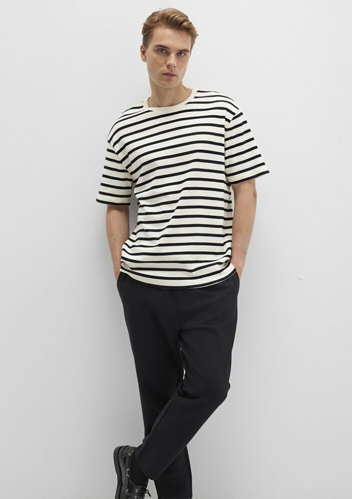 Mavi Siyah Çizgili Erkek Tişört 0612860-900 (1)