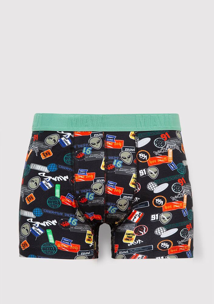 Mavi Siyah Erkek Boxer 0911850-900 - 1