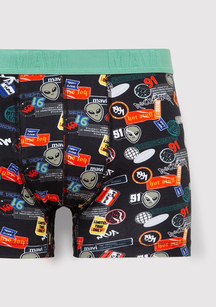 Mavi Siyah Erkek Boxer 0911850-900 - 2