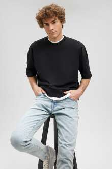 Mavi Siyah Erkek Tişört 0611935-900 - Mavi (1)