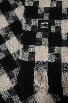 Mavi Siyah Kadın Atkı 1911733-900 - Mavi (1)