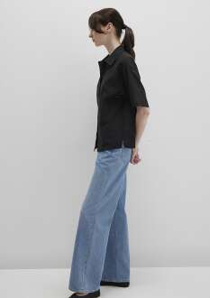 Mavi Siyah Kadın Gömlek 1211186-900 - Mavi (1)