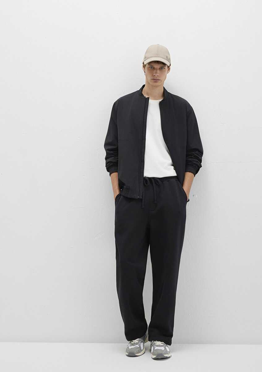 Mavi Siyah Oversize Siyah Erkek Eşofman Altı 0010530-900