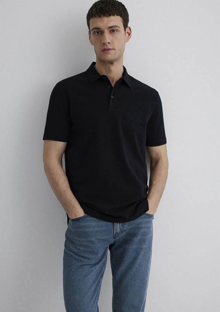 Mavi Siyah Polo Erkek Tişört 0612633-900 - 1
