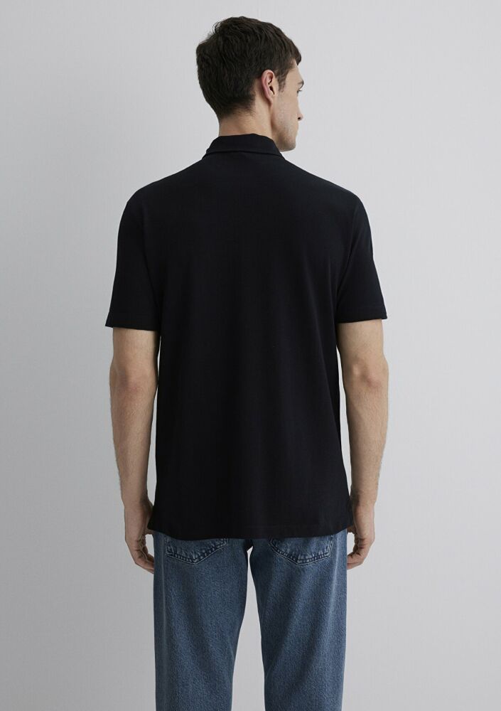 Mavi Siyah Polo Erkek Tişört 0612633-900 - 4