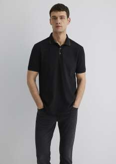 Mavi Siyah Polo Erkek Tişört 0612650-900 - 1