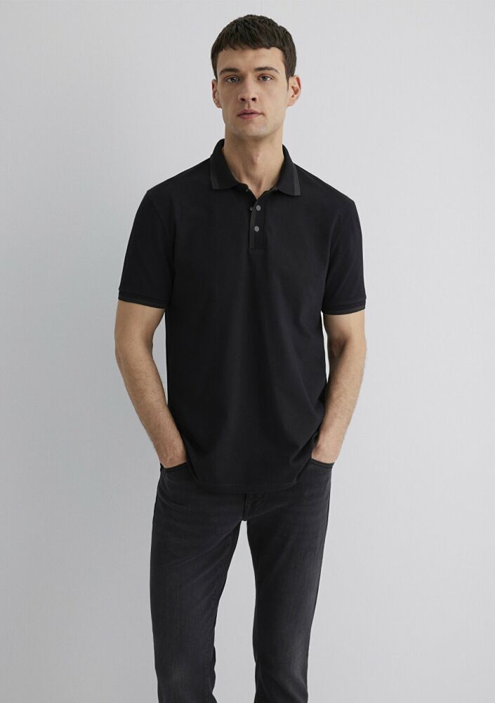 Mavi Siyah Polo Erkek Tişört 0612650-900 - 1