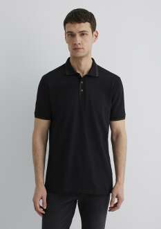 Mavi Siyah Polo Erkek Tişört 0612650-900 - 4