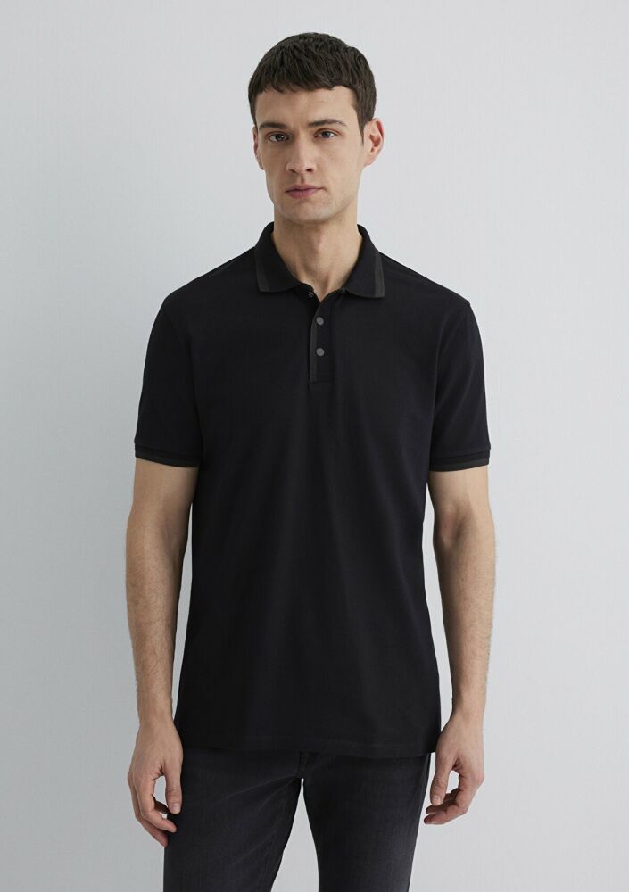 Mavi Siyah Polo Erkek Tişört 0612650-900 - 4