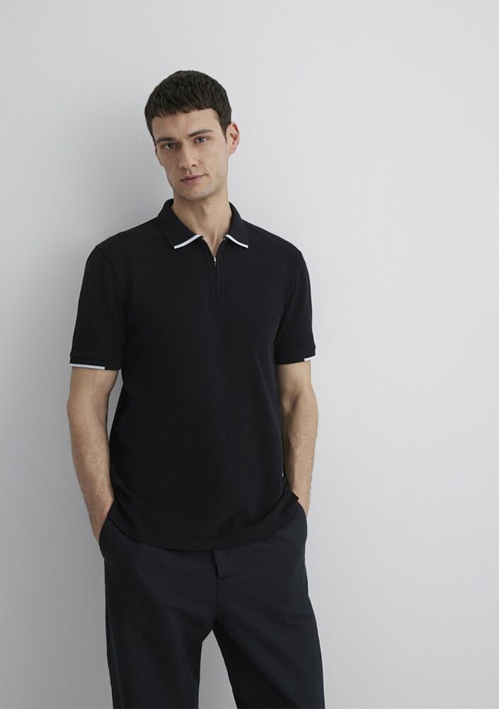 Mavi Siyah Polo Erkek Tişört 0612654-900 - 1