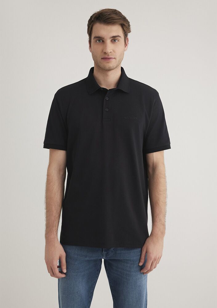 Mavi Siyah Polo Yaka Erkek Tişört 0612520-900 - 4