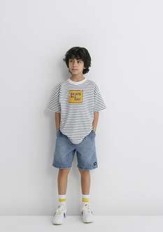 Mavi Skate All Day Baskılı Çocuk Tişört 6610263-89187 - 1