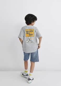 Mavi Skate All Day Baskılı Çocuk Tişört 6610263-89187 - 2