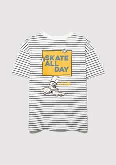 Mavi Skate All Day Baskılı Çocuk Tişört 6610263-89187 - 4