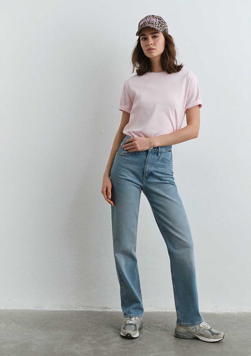 Mavi Sky Classic Denim Açık Mavi Straight Yüksek Bel Düz Paça Kadın Jean Pantolon 1010627-87795