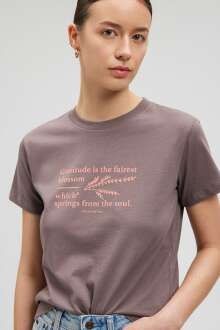 Mavi Slogan Baskılı Grafik Kadın Tişört 1612222-86683 - Mavi (1)