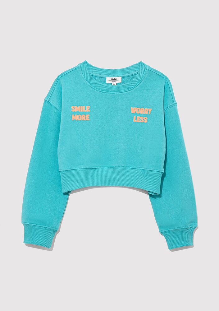 Mavi Smıle More Baskılı Çocuk Sweat 7S10090-71445 - 1