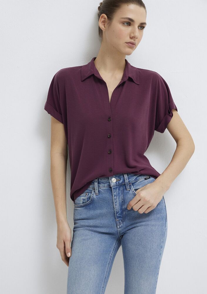 Mavi Soft-Premium Mor (TENCEL™) Modal Karışımlı Kadın Gömlek 168081-70664