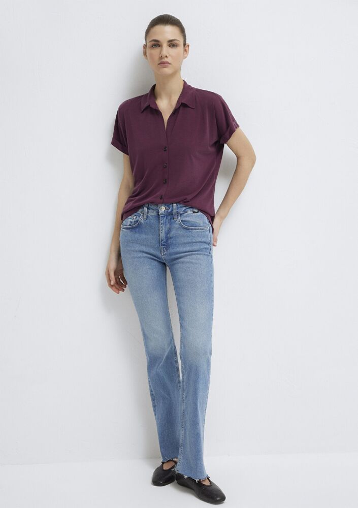 Mavi Soft-Premium Mor (TENCEL™) Modal Karışımlı Kadın Gömlek 168081-70664 (1)