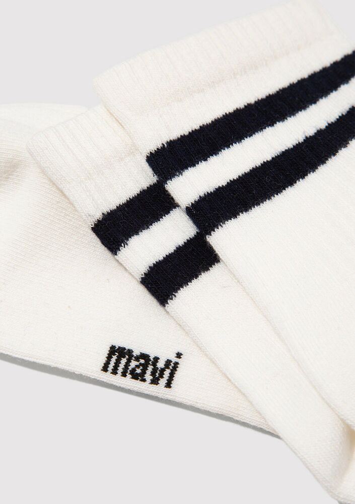Mavi Soket Beyaz Erkek Çorap 0911594-21649 - 2