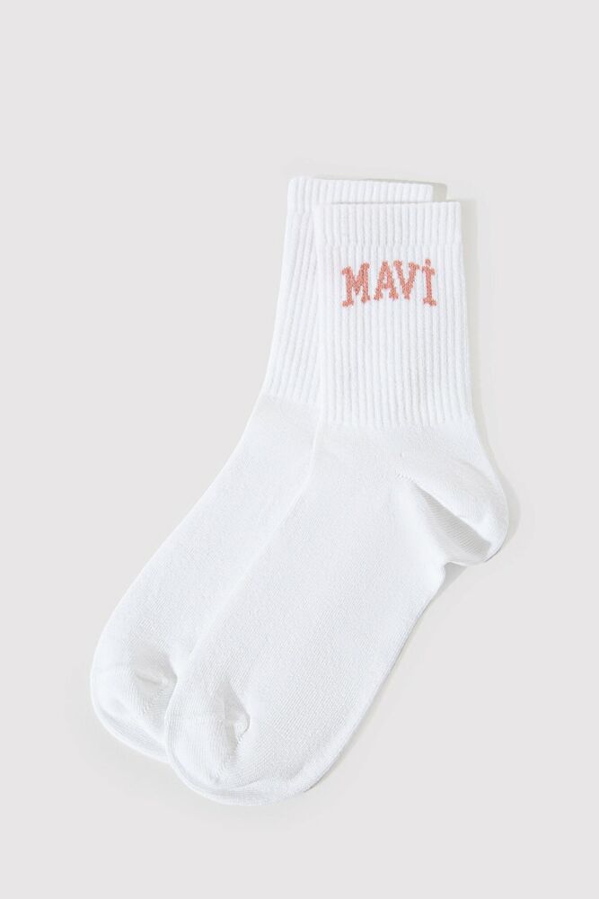 Mavi Soket Kadın Beyaz Çorap 1912726-620