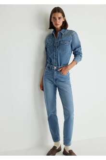 Mavi Star Lt Brushed 90's Kadın Jean Pantolon 101077-86788 - Mavi (1)