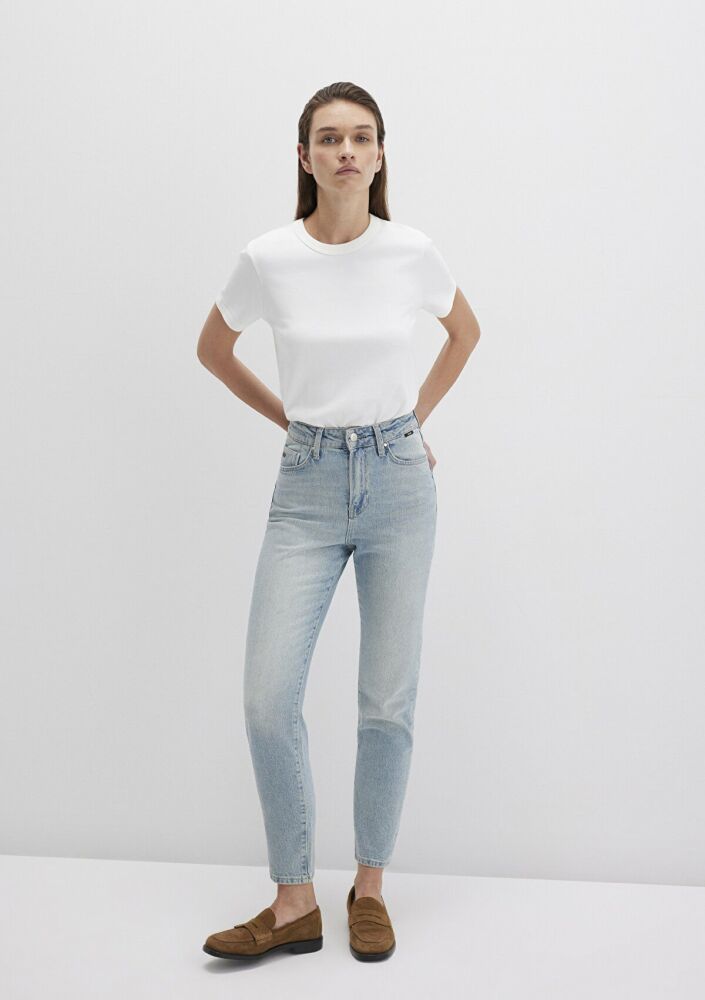 Mavi Star Lt Used Classic Demin Mom Jeans Süper Yüksek Bel Dar Paça Kadın Jean Pantolon 101077-90535 - 2