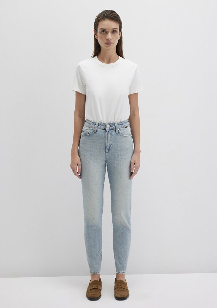 Mavi Star Lt Used Classic Demin Mom Jeans Süper Yüksek Bel Dar Paça Kadın Jean Pantolon 101077-90535 - 3