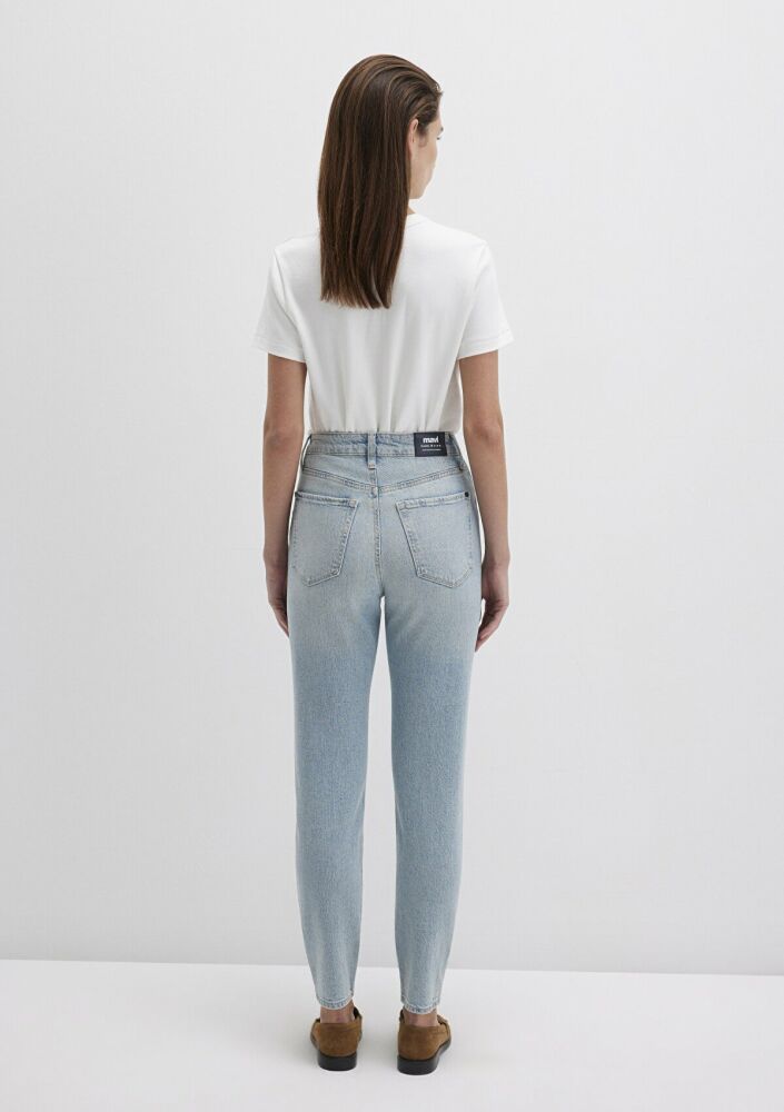 Mavi Star Lt Used Classic Demin Mom Jeans Süper Yüksek Bel Dar Paça Kadın Jean Pantolon 101077-90535 - 4