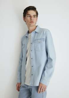 Mavi Ted Lt Blue Denim Erkek Jean Gömlek 0210909-87153 - Mavi (1)