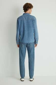 Mavi Ted Mid Blue Denim Erkek Jean Gömlek 0210909-87933 - 4